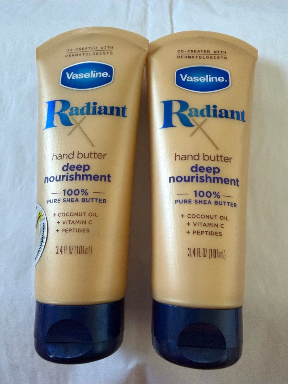 Radiant Hand Butter Deep Nourishment Vaseline Lot of 2  (3.4 fl oz) NWT